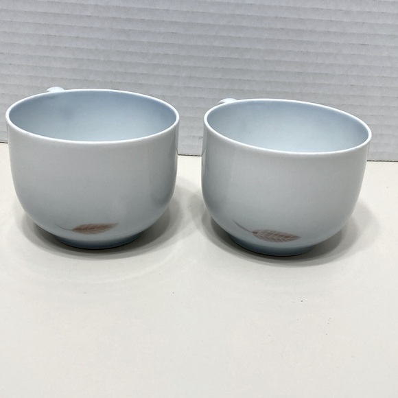 Bing & Grondahl Kjobenhavn Falling Leave Danish Porcelain Cups #103 Set of 2 Vtg - Picture 3 of 8